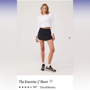 Outdoor Voices Black Skort